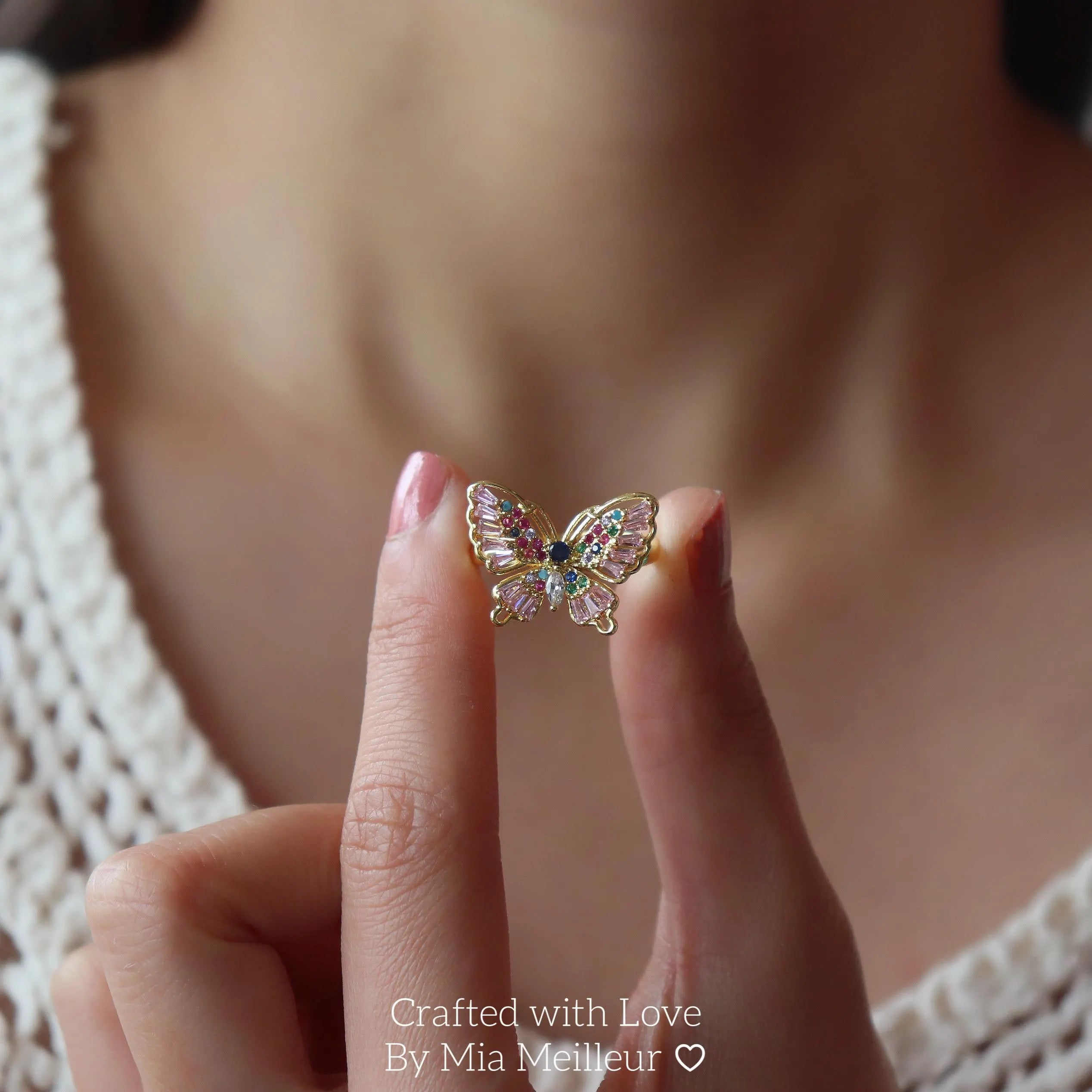 Dainty Butterfly Ring MR149