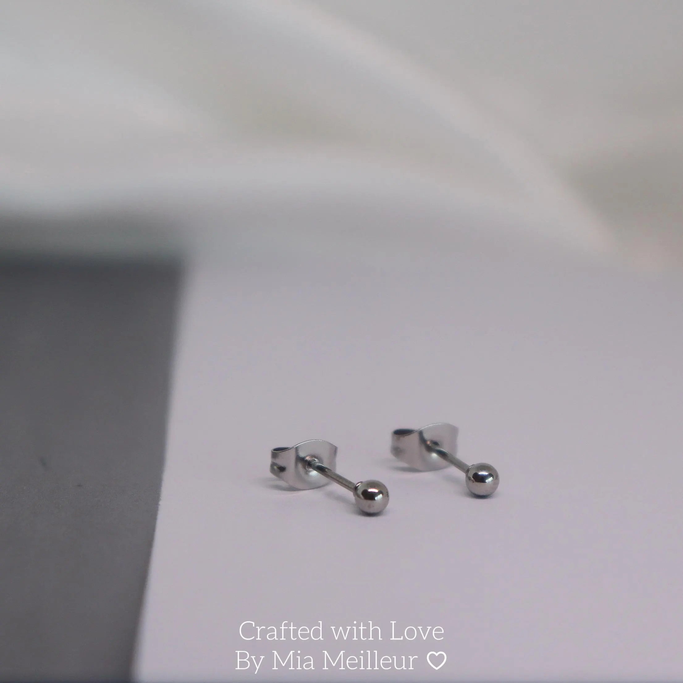 Tiny Ball Stud Earrings