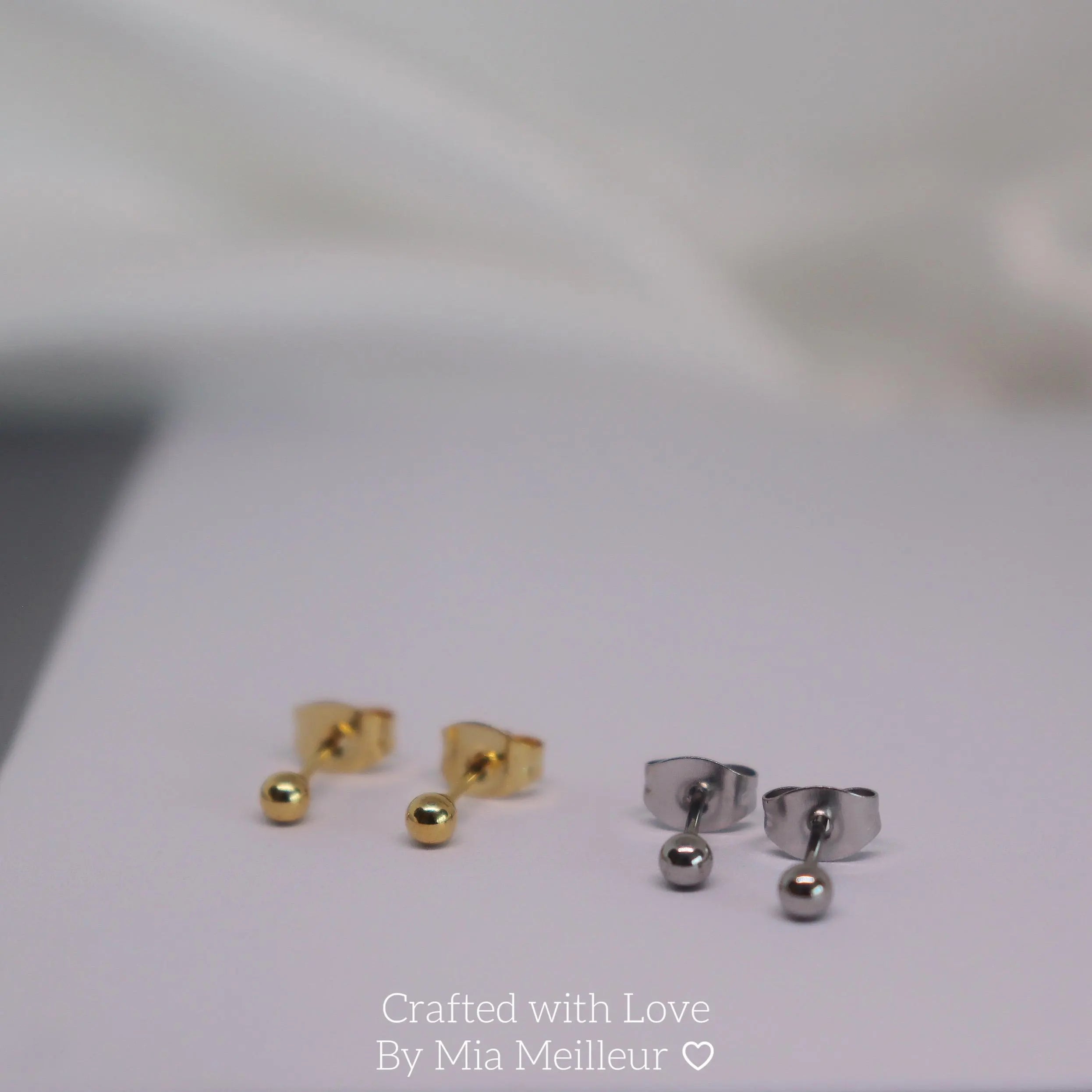 Tiny Ball Stud Earrings
