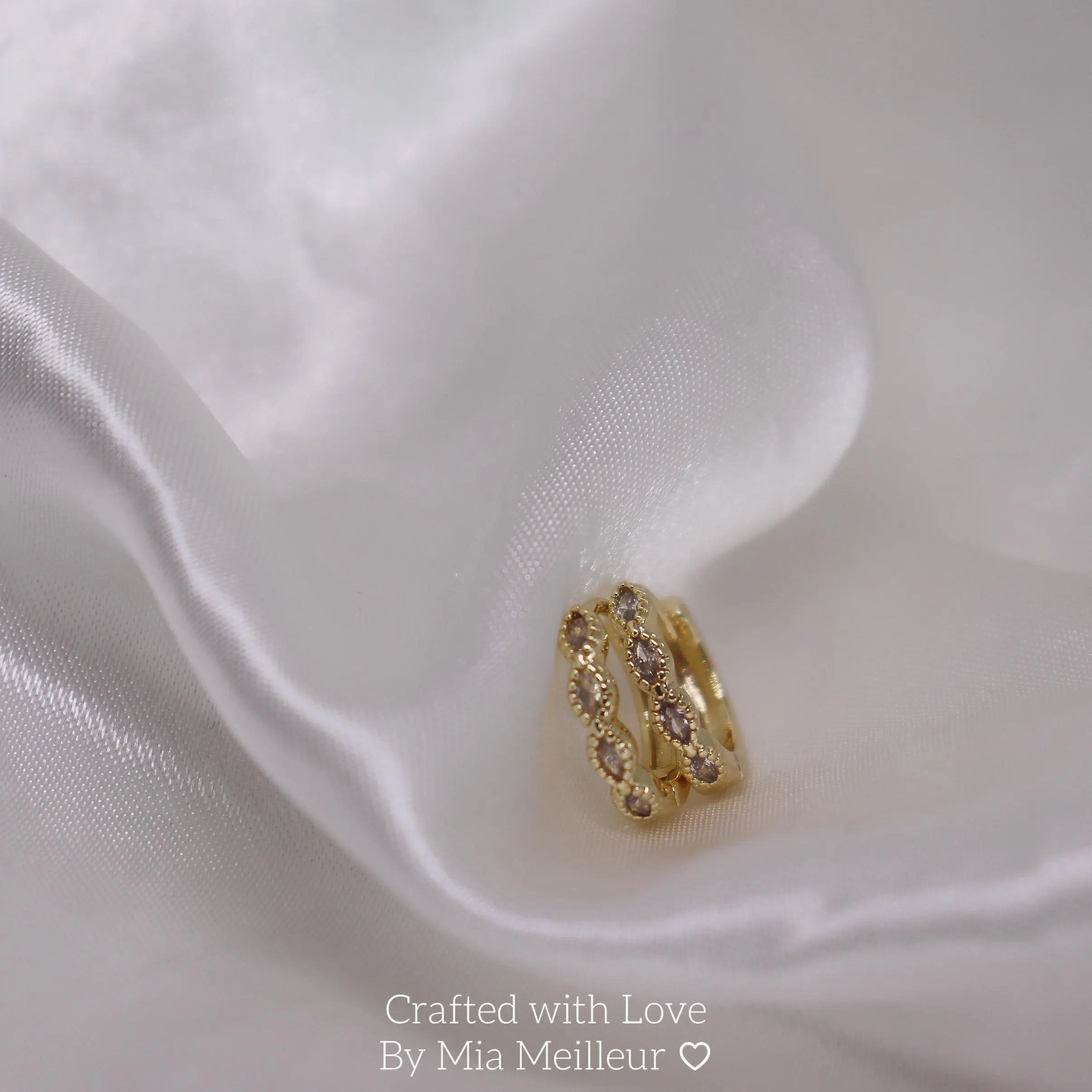 Dainty Rainbow Gemstone Huggie