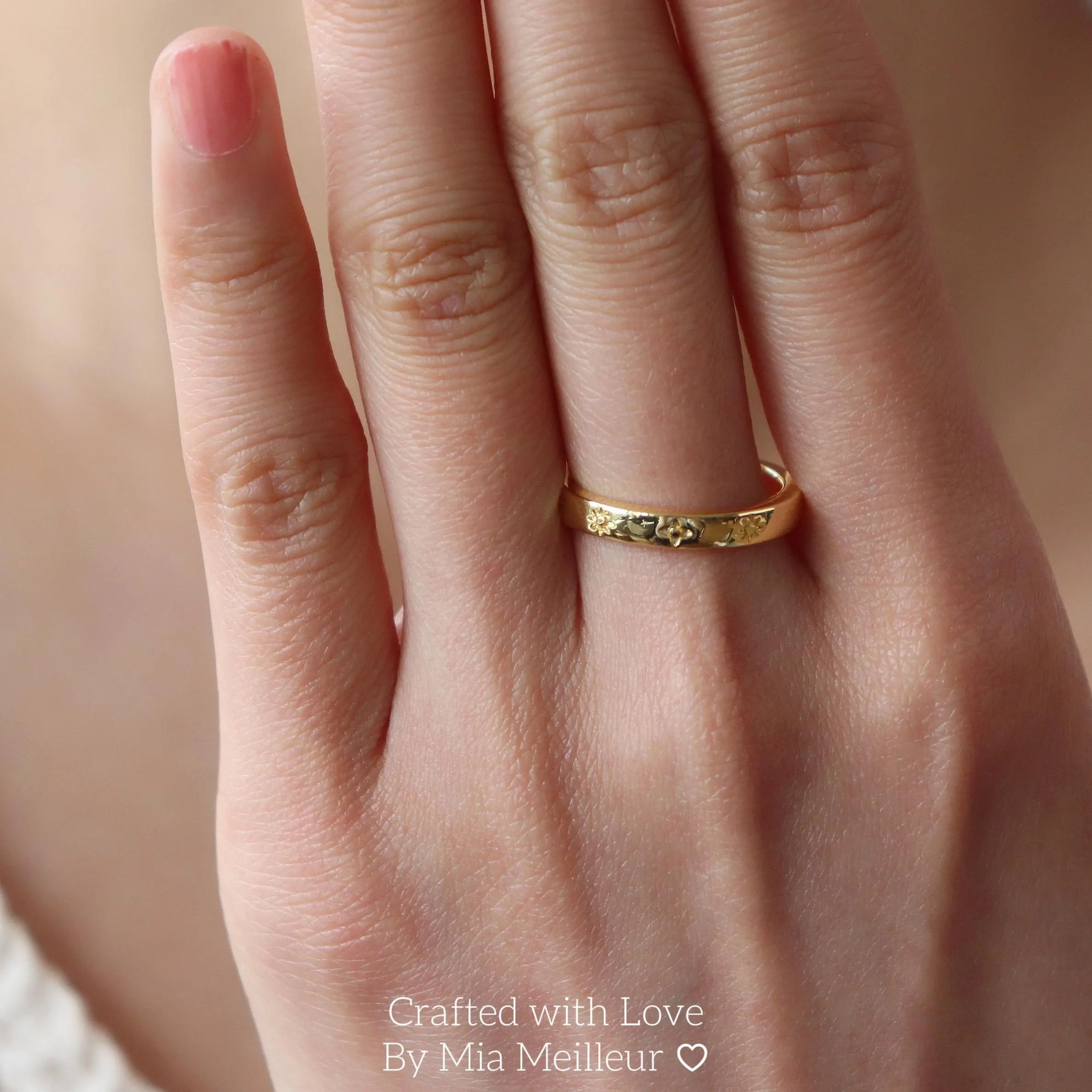 Dainty Starburst Band in Gold/Silver, Celestial Open Band Ring
