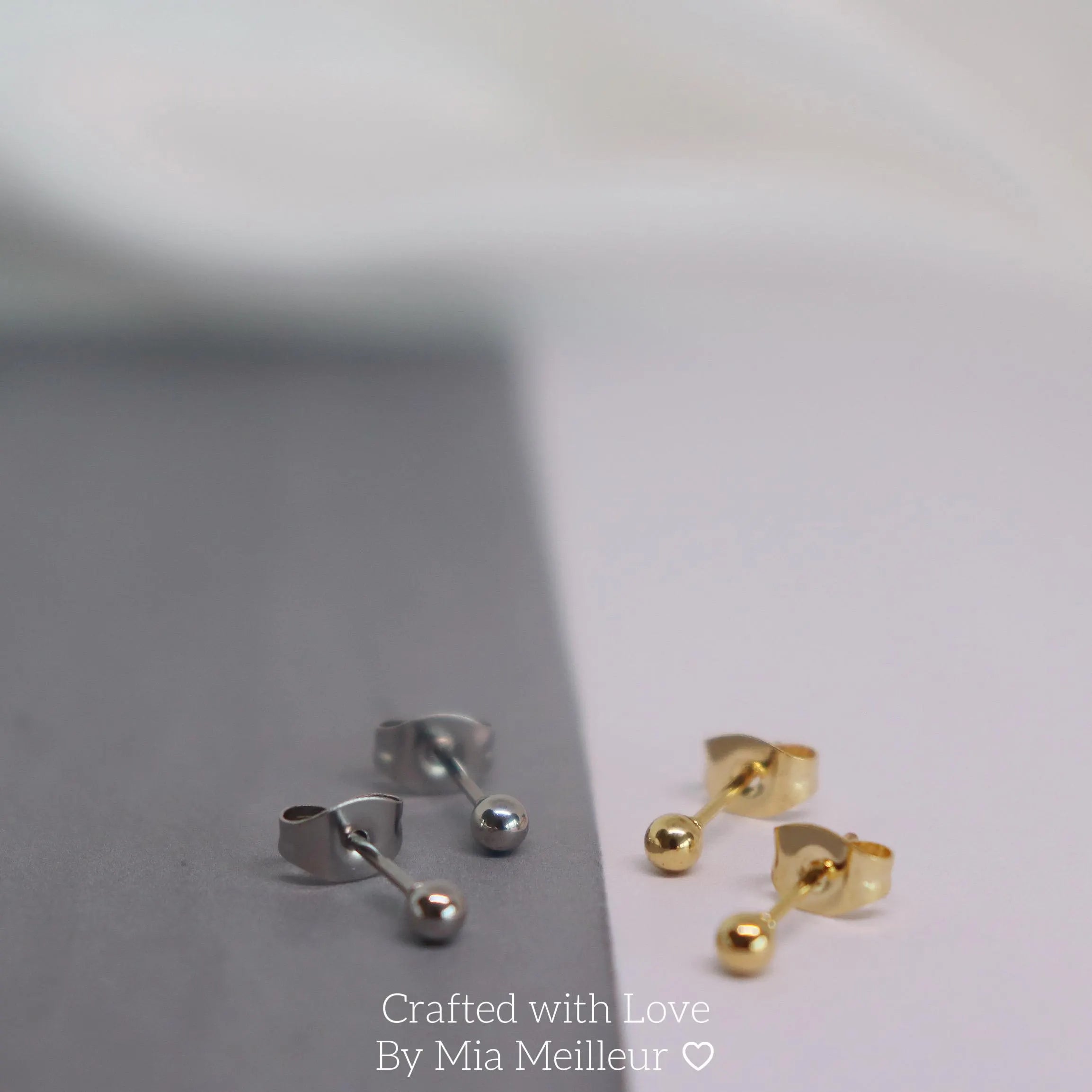 Tiny Ball Stud Earrings