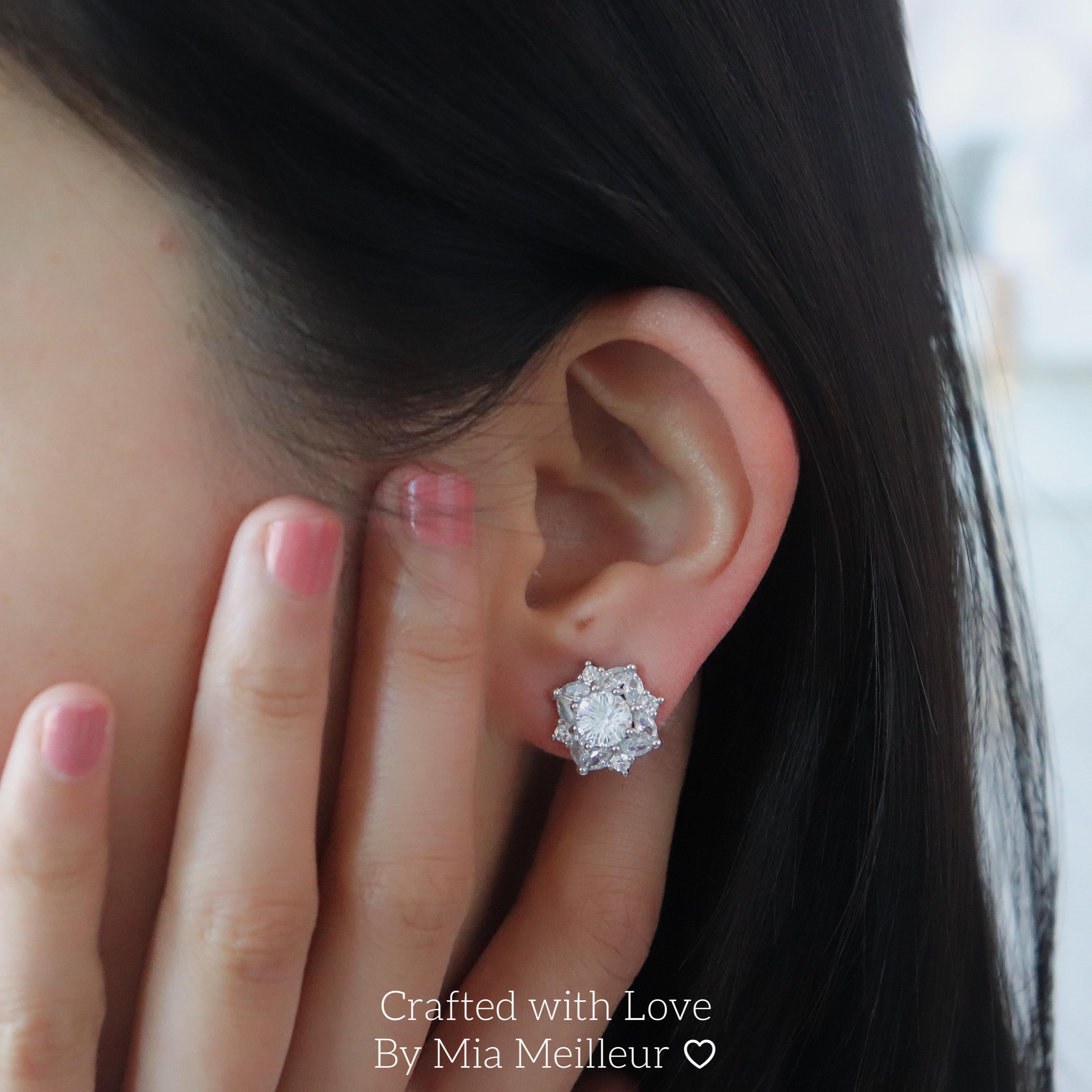 Sunflower Crystal Stud Earrings