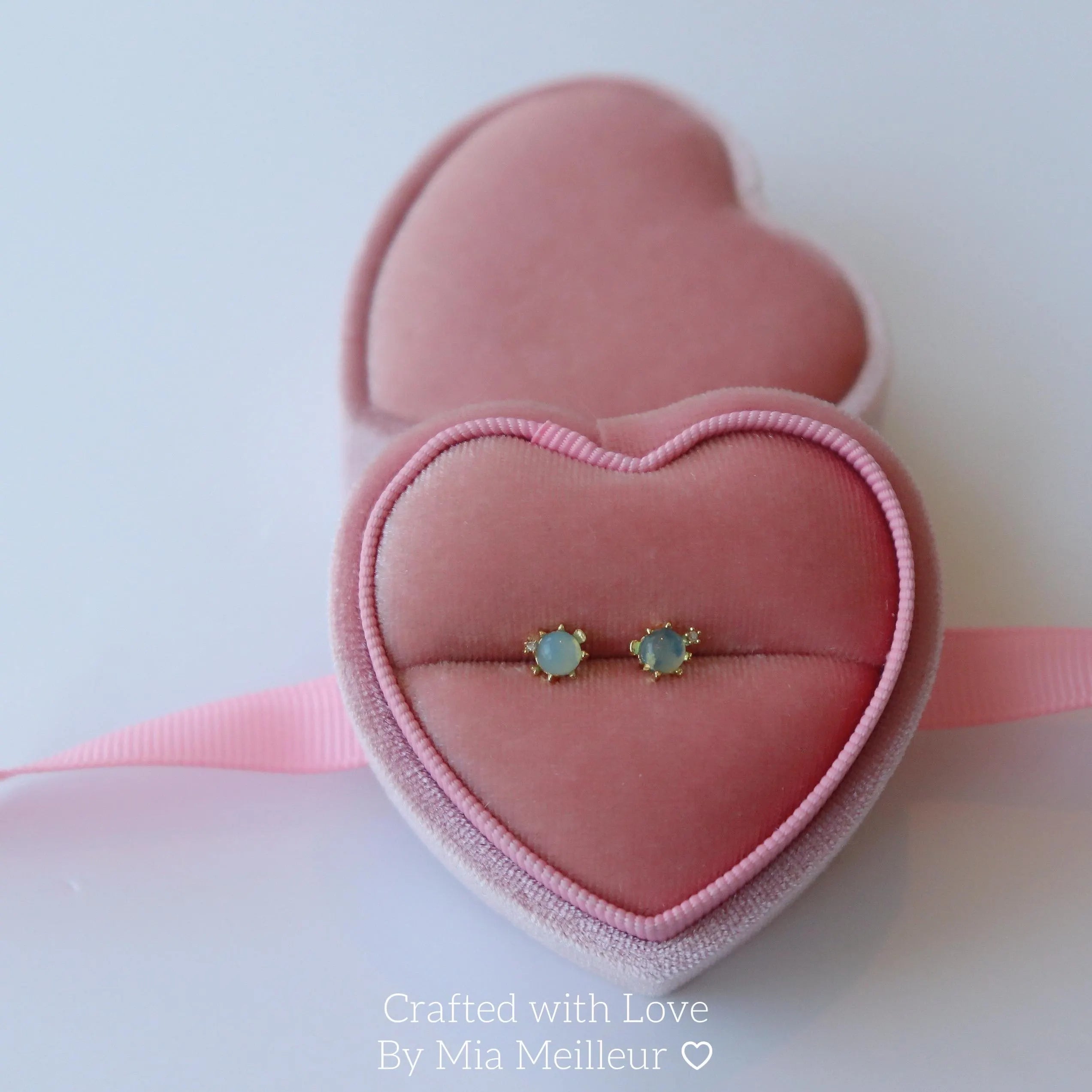 Tiny Sea Turtle Moonstone Stud Earrings